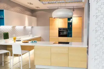 a calming home space with warm light