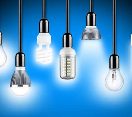 Lamp row blue